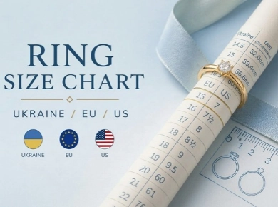 Таблица размеров колец: Украина / EU / US фото №1
